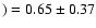 $)=0.65\pm0.37$