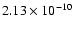 $2.13 \times 10^{-10}$