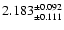$2.183^{\pm 0.092}_{\pm 0.111}$