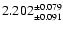 $2.202^{\pm 0.079}_{\pm 0.091}$