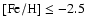 $\rm [Fe/H]\leq-2.5$