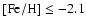 $\rm [Fe/H]\leq-2.1$
