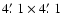 $4\hbox{$.\mkern-4mu^\prime$ }1\times4\hbox{$.\mkern-4mu^\prime$ }1$