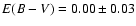 $E(B-V)=0.00 \pm 0.03$