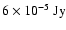 $6\times10^{-5}~\rm {Jy}$