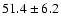 $51.4\pm6.2$