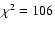 $\chi^2 = 106$