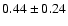 $0.44\pm0.24$