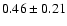 $0.46\pm0.21$