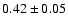 $0.42\pm0.05$