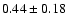 $0.44\pm0.18$
