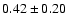 $0.42\pm0.20$