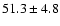 $ 51.3\pm4.8$