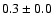 $ 0.3\pm0.0$