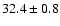 $ 32.4\pm 0.8$