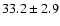 $ 33.2\pm 2.9$