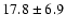 $ 17.8\pm 6.9$
