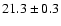 $ 21.3\pm0.3$