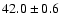 $42.0\pm0.6$