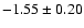 $-1.55\pm0.20$