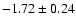 $-1.72\pm0.24$