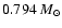 $0.794~{M_\odot}$