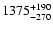 $\rm 1375_{-270}^{+190}$