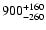 $\rm 900_{-260}^{+160}$