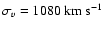 $\sigma_v=1080~{\rm km~s}^{-1}$