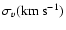 $\sigma_v {\rm (km~s^{-1})}$