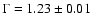 $\Gamma = 1.23\pm0.01$