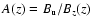 $A(z) = B_{\rm u}/B_{z}(z)$