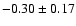 $-0.30\pm 0.17$