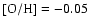 $\rm [O/H]=-0.05$