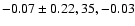 $-0.07\pm0.22,35,-0.03$