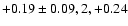 $+0.19\pm0.09,2,+0.24$