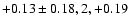 $+0.13\pm0.18, 2,+0.19$