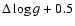 $\Delta \log g +0.5$