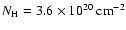 $N_{\rm H}= 3.6\times 10^{20}~{\rm cm}^{-2}$