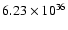 $ 6.23\times 10^{36}$