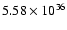 $ 5.58\times 10^{36}$