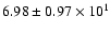$ 6.98 \pm 0.97\times 10^{1} $