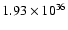 $ 1.93\times 10^{36}$
