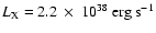 $L_{\rm X} =
2.2~\times~10^{38}~{\rm erg}~{\rm s}^{-1}$