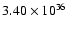 $ 3.40\times 10^{36}$