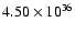 $ 4.50\times 10^{36}$