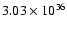 $ 3.03\times 10^{36}$