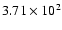 $ 3.71\times 10^{2} $