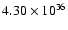 $ 4.30\times 10^{36}$