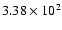 $ 3.38\times 10^{2} $